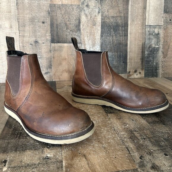 Red Wing 3190 Heritage Chelsea Amber Harness Leather Work Boots Mens 10.5 D - Picture 2 of 12